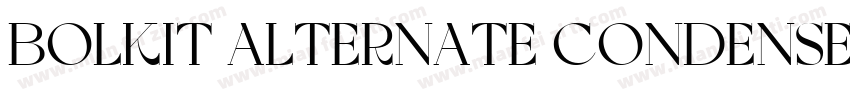 Bolkit Alternate Condensed字体转换